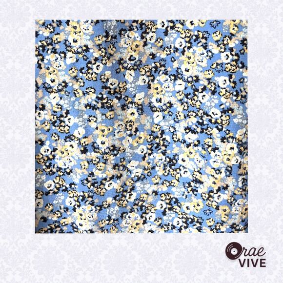 Ann Taylor Blue Floral Mock Neck Shift Dress 3/4 Sleeve Petite 2 - Picture 3 of 9